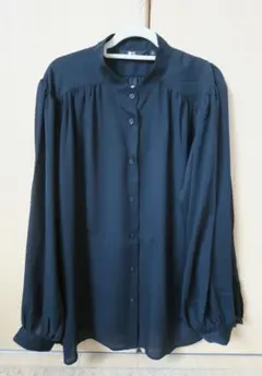 ユニクロ　UNIQLO　シアーボリュームスリーブブラウス