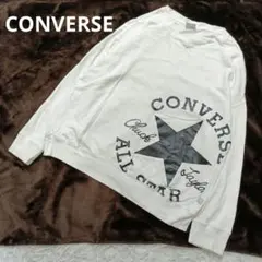 コンバース　スウェット　トレーナー　カットソー　レディース　M 白　ロゴプリント