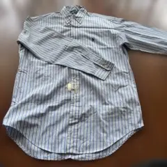 Ralph Lauren 長袖シャツ 15/M 青白ストライプ