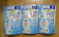 hadakara 泡で出てくるボディソープ ひんやりタイプ つめかえ用 ×3のサムネイル