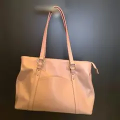 passage mignon A4フェイクレザー二層トートバッグ ベビーピンクのサムネイル