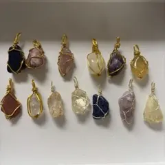 天然石ワイヤーペンダントトップ