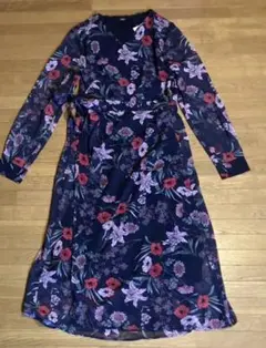 NEXT ワンピース ネイビー カシュクール ボタニカル 紺 新品