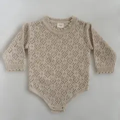 【大人気】monbebe レースロンパース