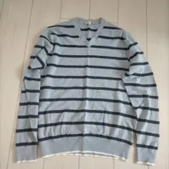Gap メンズストライプ Vネックセーター L