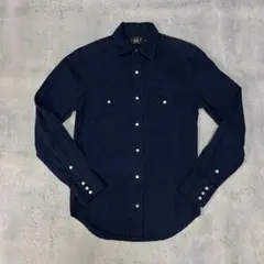RRL ダブルアールエル ウエスタン シャツ ネイビーのサムネイル