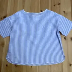 リネン　半袖　シャツ　ブラウス　Tシャツ　無印