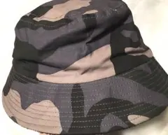 新品　フリー男女兼用　定価1980円　迷彩　リバーシブル　バケットハット　グレー