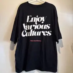 ベイフローバックプリント Tシャツ 블랙