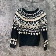 ✨nano&co✨ノルディック柄セーター♡黒地・グレー・白・ベージュ(36)