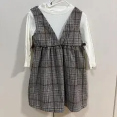 【mamaraku】チェック柄スカート(100cm)