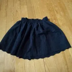 Earth&ecology ネイビー 花柄 スカート ショート丈 美品