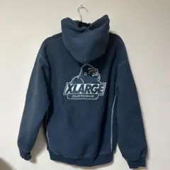 XLARGE ネイビースウェットパーカー　XLARGE×Champion