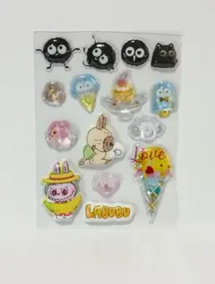 おすそ分け　ラブブ　いろいろ3　ボンボンドロップシール　マシュマロシール