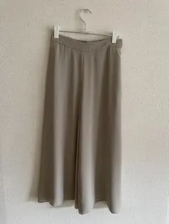 UNIQLO シフォンスリットスカートパンツ ベージュ M