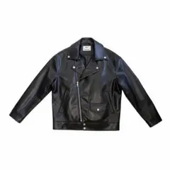 ブラック レザー ライダースジャケット M.P Studios