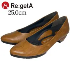 極美品 RegetA リゲッタ 25cm レディース プレーンパンプス キャメルのサムネイル