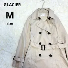GLACIERベージュ ダブルブレスト トレンチ春コート