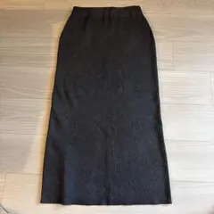 Spick and Span リブニットラメスカートグレー