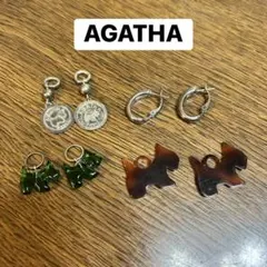 【希少】AGATHA 2WAY ピアス シルバー ヴィンテージ チャーム テリアのサムネイル