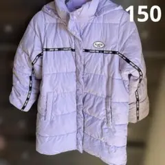 150P.LATTE 薄紫 フード付きコート XS