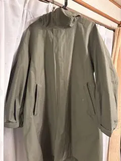 [新品・美品]無印良品カーキ ナイロンフード付きコート