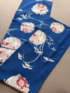京都くろちく【新品】高級筒描麻暖簾「円に紅葉と錦鯉」日本製♪31,350