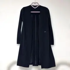 Rene basic ルネ サイド透かし編みロングカーディガン ブラックのサムネイル