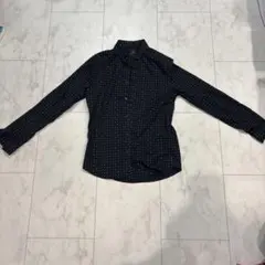 Armani Exchange ネイビー ドット柄シャツ