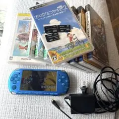 SONY PSP 3000 本体 充電器 メモリースティック　ソフト11本付