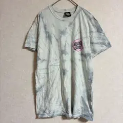 サンタクルーズ Tシャツ クルーネック タイダイ S 水色 コットン デイリー