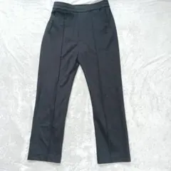 ストレッチ M 黒 ストレート ゴム 楽ちん スラックス カジュアル パンツ