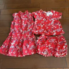 PETIT BATEAU 花柄セットアップ 74m 81cmのサムネイル