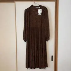 UNIQLO 花柄ロングスリーブワンピース S