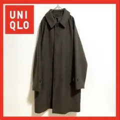 【美品】UNIQLO シングルブレストコート　XL ブラウン