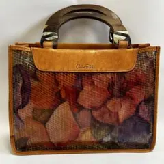 Carlos Falchi フラワープリント ハンドバッグ