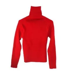 LOWRYS FARM 赤 リブニット タートルネック 長袖 セーター M