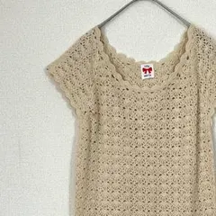 titty&Co. ニット 半袖 チュニック丈 クルーネック ざっくり編みのサムネイル