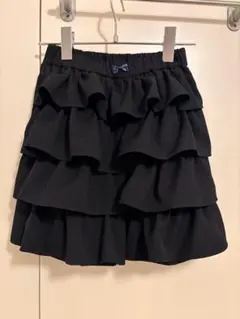 ネイビーキュロットスカート（リボン付き）