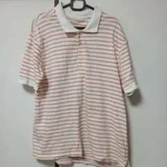 GAP ポロシャツ 半袖 ボーダー ホワイト オレンジ XL メンズのサムネイル