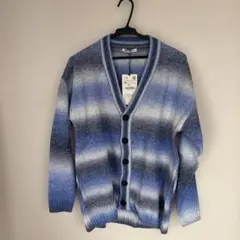 ZARA カーディガン M ブルー　グラデーション　未使用のサムネイル