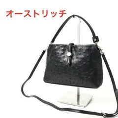 H7865-4◾️オーストリッチ　2wayハンドバッグショルダーバッグ保存袋付のサムネイル