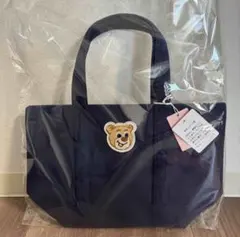 【新品未使用】フェイラー オールドテディ ワッペントートバッグ　ネイビー小