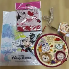 東京ディズニーリゾート ダッフィー＆フレンズ　オータムポーチ、ミニータオルセット