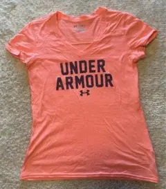 UNDER ARMOUR オレンジ Tシャツ SM/P フィット ヒートギア M