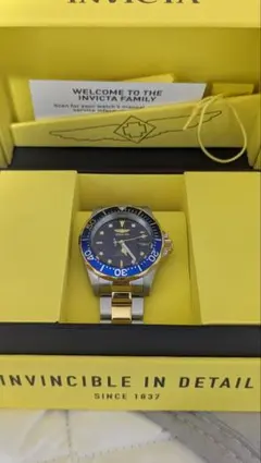 INVICTA 自動巻き時計 青金のサムネイル