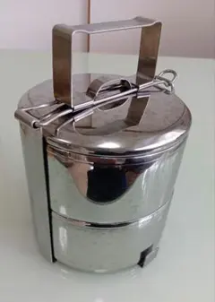 ゼブラ　2段ランチボックス　フードキャリア　弁当箱　ステンレス製のサムネイル