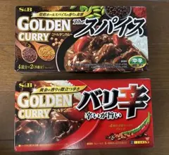 ゴールデンカレー　バリ辛　アンド　スパイス　中辛　2箱パック　まとめ売りのサムネイル