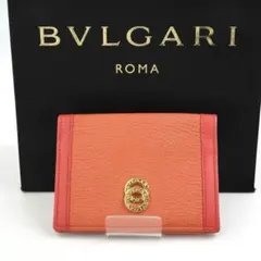 ✨新品✨BVLGARI ブルガリ ドッピオトンド ケース レザー ブラウン BVLGARI ブルガリ ドッピオトンド・ダブルロゴ レザー 名刺入れ