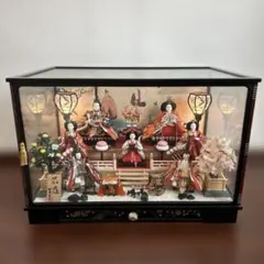 雛人形 ケース入り オルゴール付 回転飾り 昭和レトロ 当時物 美品 動作確認済